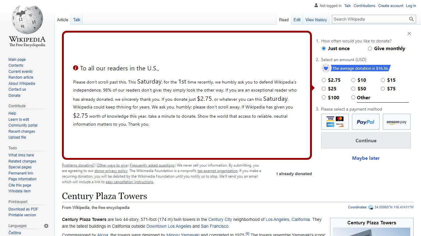 Century Plaza Towers - Wikipedia