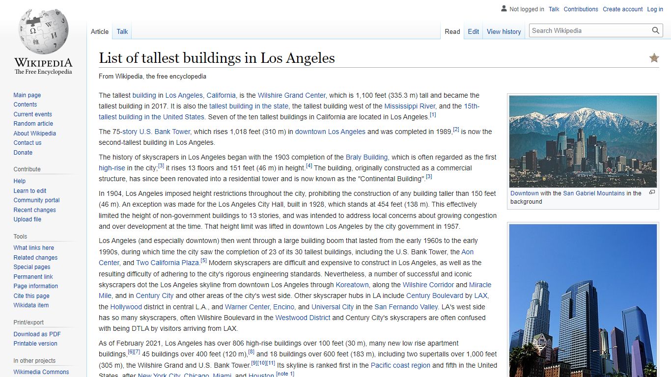 List of tallest buildings in Los Angeles - Wikipedia